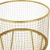 imageCosmoLiving by Cosmopolitan Metal Storage Cart Deep Set Rolling Mesh Laundry Basket  18quot x 18quot x 24quot BlackGold