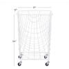 imageCosmoLiving by Cosmopolitan Metal Storage Cart Deep Set Rolling Mesh Laundry Basket  18quot x 18quot x 24quot BlackWhite
