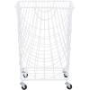 imageCosmoLiving by Cosmopolitan Metal Storage Cart Deep Set Rolling Mesh Laundry Basket  18quot x 18quot x 24quot BlackWhite