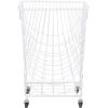 imageCosmoLiving by Cosmopolitan Metal Storage Cart Deep Set Rolling Mesh Laundry Basket  18quot x 18quot x 24quot BlackWhite