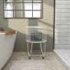 imageCosmoLiving by Cosmopolitan Metal Storage Cart Deep Set Rolling Mesh Laundry Basket  18quot x 18quot x 24quot BlackWhite