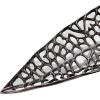 imageDeco 79 Aluminum Metal Living Room Decor Tray Leaf Ottoman Tray Set of 2 Serving Tray 27quot 18quotW SilverBlack