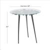imageDeco 79 Aluminum Metal Side End Accent Table End Table with Clear Glass Top Side Table 22quot x 22quot x 22quot GoldBlack