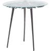 imageDeco 79 Aluminum Metal Side End Accent Table End Table with Clear Glass Top Side Table 22quot x 22quot x 22quot GoldBlack