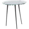 imageDeco 79 Aluminum Metal Side End Accent Table End Table with Clear Glass Top Side Table 22quot x 22quot x 22quot GoldBlack