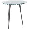 imageDeco 79 Aluminum Metal Side End Accent Table End Table with Clear Glass Top Side Table 22quot x 22quot x 22quot GoldBlack