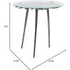 imageDeco 79 Aluminum Metal Side End Accent Table End Table with Clear Glass Top Side Table 22quot x 22quot x 22quot GoldBlack