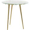 imageDeco 79 Aluminum Metal Side End Accent Table End Table with Clear Glass Top Side Table 22quot x 22quot x 22quot GoldGold