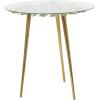 imageDeco 79 Aluminum Metal Side End Accent Table End Table with Clear Glass Top Side Table 22quot x 22quot x 22quot GoldGold