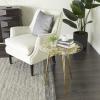 imageDeco 79 Aluminum Metal Side End Accent Table End Table with Clear Glass Top Side Table 22quot x 22quot x 22quot GoldGold