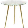 imageDeco 79 Aluminum Metal Side End Accent Table End Table with Clear Glass Top Side Table 22quot x 22quot x 22quot GoldGold