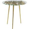 imageDeco 79 Aluminum Metal Side End Accent Table End Table with Clear Glass Top Side Table 22quot x 22quot x 22quot GoldGold