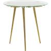 imageDeco 79 Aluminum Metal Side End Accent Table End Table with Clear Glass Top Side Table 22quot x 22quot x 22quot GoldGold
