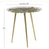 imageDeco 79 Aluminum Metal Side End Accent Table End Table with Clear Glass Top Side Table 22quot x 22quot x 22quot GoldGold