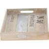 imageDeco 79 Coastal Wood Tray Metal S2 21quot 18quotW92365 Brown