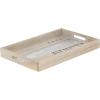 imageDeco 79 Coastal Wood Tray Metal S2 21quot 18quotW92365 Brown