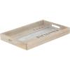 imageDeco 79 Coastal Wood Tray Metal S2 21quot 18quotW92365 Brown