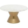 imageDeco 79 Marble Cake Stand with Gold Base 12quot x 12quot x 7quot Gold