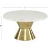 imageDeco 79 Marble Cake Stand with Gold Base 12quot x 12quot x 7quot Gold