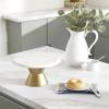 imageDeco 79 Marble Cake Stand with Gold Base 12quot x 12quot x 7quot Gold