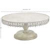 imageDeco 79 Metal Cake Stand with Lace Inspired Edge 22quot x 22quot x 10quot White22