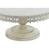imageDeco 79 Metal Cake Stand with Lace Inspired Edge 22quot x 22quot x 10quot White22