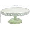 imageDeco 79 Metal Cake Stand with Lace Inspired Edge 22quot x 22quot x 10quot White22