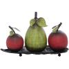 imageDeco 79 Metal Fruit Decorative Sculpture Decorative Home Decor Statue with Platter Accent Figurine 18quot x 10quot x 11quot Multi ColoredRed