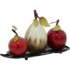 imageDeco 79 Metal Fruit Decorative Sculpture Decorative Home Decor Statue with Platter Accent Figurine 18quot x 10quot x 11quot Multi ColoredRed