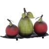 imageDeco 79 Metal Fruit Decorative Sculpture Decorative Home Decor Statue with Platter Accent Figurine 18quot x 10quot x 11quot Multi ColoredRed