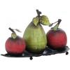 imageDeco 79 Metal Fruit Decorative Sculpture Decorative Home Decor Statue with Platter Accent Figurine 18quot x 10quot x 11quot Multi ColoredRed