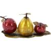 imageDeco 79 Metal Fruit Decorative Sculpture Decorative Home Decor Statue with Platter Accent Figurine 18quot x 10quot x 11quot Multi ColoredRed