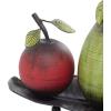 imageDeco 79 Metal Fruit Decorative Sculpture Decorative Home Decor Statue with Platter Accent Figurine 18quot x 10quot x 11quot Multi ColoredRed