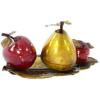 imageDeco 79 Metal Fruit Decorative Sculpture Decorative Home Decor Statue with Platter Accent Figurine 18quot x 10quot x 11quot Multi ColoredRed