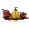 imageDeco 79 Metal Fruit Decorative Sculpture Decorative Home Decor Statue with Platter Accent Figurine 18quot x 10quot x 11quot Multi ColoredRed
