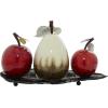 imageDeco 79 Metal Fruit Decorative Sculpture Decorative Home Decor Statue with Platter Accent Figurine 18quot x 10quot x 11quot Multi ColoredRed