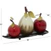 imageDeco 79 Metal Fruit Decorative Sculpture Decorative Home Decor Statue with Platter Accent Figurine 18quot x 10quot x 11quot Multi ColoredRed