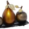 imageDeco 79 Metal Fruit Decorative Sculpture Decorative Home Decor Statue with Platter Accent Figurine 18quot x 10quot x 11quot Multi ColoredSilver