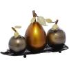imageDeco 79 Metal Fruit Decorative Sculpture Decorative Home Decor Statue with Platter Accent Figurine 18quot x 10quot x 11quot Multi ColoredSilver