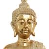 imageDeco 79 Polystone Buddha Decorative Sculpture Meditating Carved Home Decor Statue with Intricate Carvings and Mirrored Embellishments Accent Figurine 14quot x 9quot x 20quot Gold