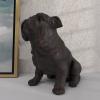 imageDeco 79 Polystone Bulldog Decorative Sculpture Weathered Sitting Home Decor Statue Accent Figurine 17quot x 9quot x 13quot Brown