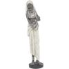 imageDeco 79 Polystone Woman Decorative Sculpture Sitting African Home Decor Statue with Red Water Pot Accent Figurine 6quot x 6quot x 10quot CreamWhite