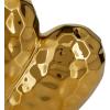 imageDeco 79 Porcelain Ceramic Heart Decorative Sculpture Dimensional Angled Origami Inspired Home Decor Statue Accent Figurine 8quot x 3quot x 8quot GoldGold