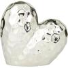 imageDeco 79 Porcelain Ceramic Heart Decorative Sculpture Dimensional Angled Origami Inspired Home Decor Statue Accent Figurine 8quot x 3quot x 8quot GoldSilver