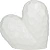 imageDeco 79 Porcelain Ceramic Heart Decorative Sculpture Dimensional Angled Origami Inspired Home Decor Statue Accent Figurine 8quot x 3quot x 8quot GoldWhite