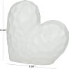 imageDeco 79 Porcelain Ceramic Heart Decorative Sculpture Dimensional Angled Origami Inspired Home Decor Statue Accent Figurine 8quot x 3quot x 8quot GoldWhite