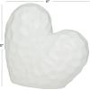 imageDeco 79 Porcelain Ceramic Heart Decorative Sculpture Dimensional Angled Origami Inspired Home Decor Statue Accent Figurine 8quot x 3quot x 8quot GoldWhite