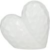 imageDeco 79 Porcelain Ceramic Heart Decorative Sculpture Dimensional Angled Origami Inspired Home Decor Statue Accent Figurine 8quot x 3quot x 8quot GoldWhite