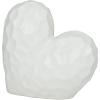 imageDeco 79 Porcelain Ceramic Heart Decorative Sculpture Dimensional Angled Origami Inspired Home Decor Statue Accent Figurine 8quot x 3quot x 8quot GoldWhite