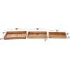 imageDeco 79 Rustic Wood Rectangle Tray Set of 3 14quot 16quot 18quotW BrownNatural Wood Finish  Set of 3
